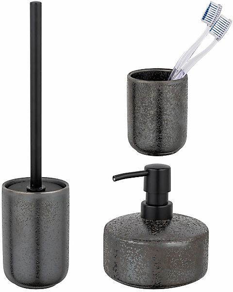 SCHÖNER WOHNEN-Kollektion Badaccessoire-Set ""Rufina"" Keramik mit Effektgl günstig online kaufen