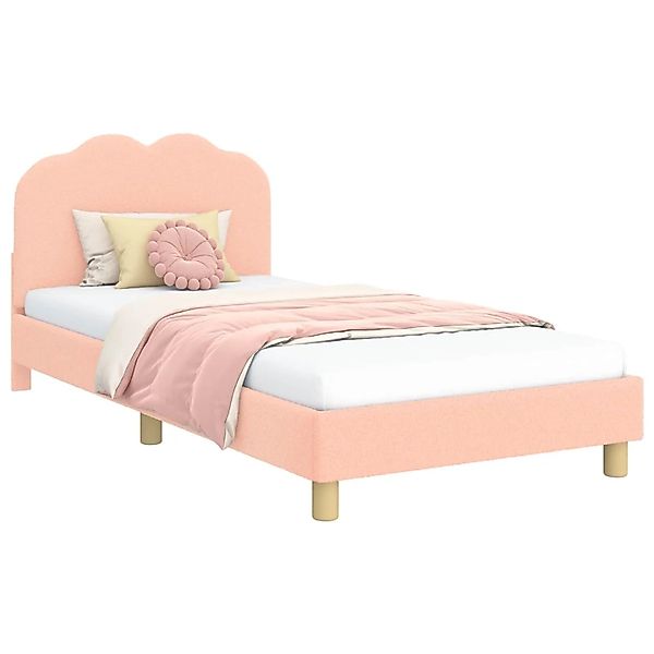 vidaXL Kinderbettgestell mit Kopfteil Rosa 80 x 200 cm Schafstoff 42010971 günstig online kaufen