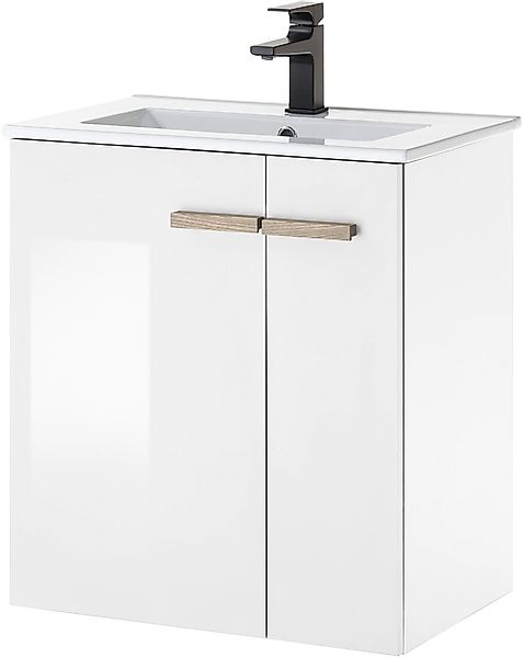 Places of Style Waschtisch »SOLiD, Unterschrank inkl. Waschbecken, Badschra günstig online kaufen