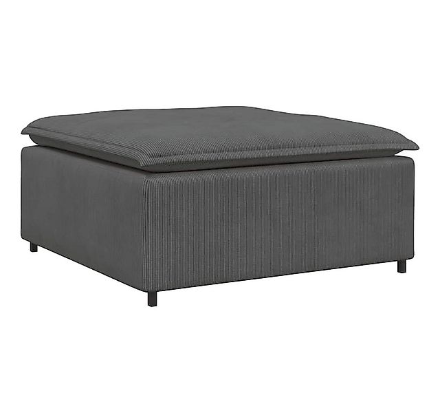 vidaXL Sofaelement Modulares Sofa Fußhocker-Modul Dunkelgrau 100x100x48 cm günstig online kaufen