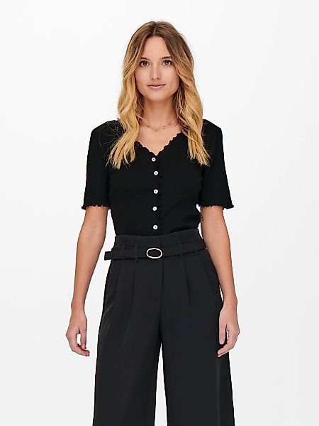 ONLY Kurzarmshirt ONLLAILA S/S BUTTON TOP günstig online kaufen