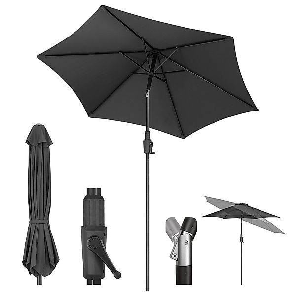 Sekey Sonnenschirm Gartenschirm mit Kurbel ∅ günstig online kaufen