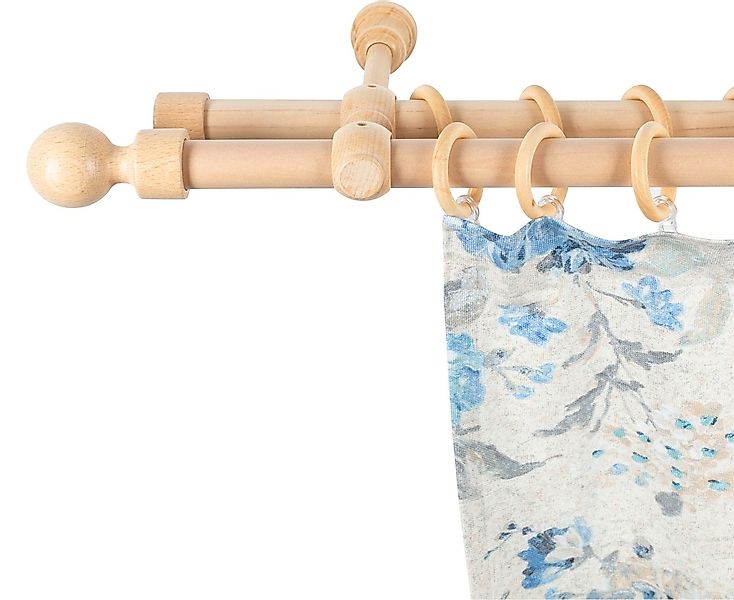 SN DECO GROUP Gardinenstange "Giro" 2 läufig-läufig Fixmaß 28 mm, Holz, ver günstig online kaufen