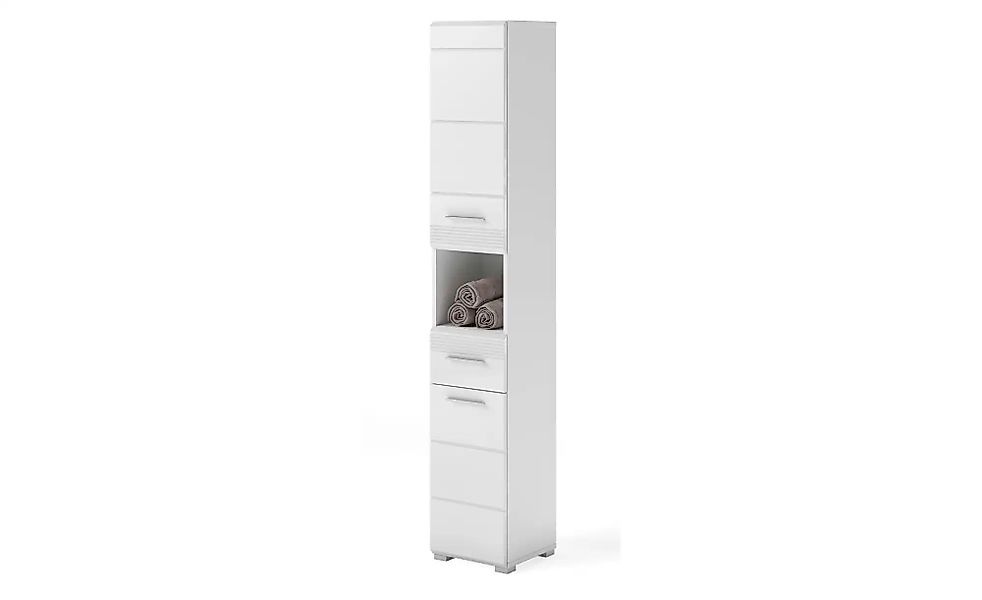 xonox.home Hochschrank Weiß Hochglanz Melamin Modern günstig online kaufen