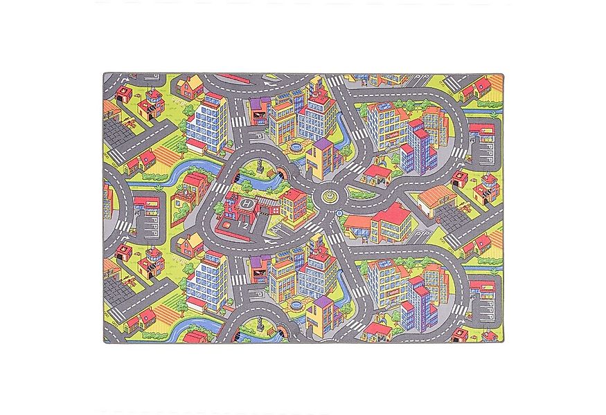Snapstyle Kinderteppich Kinder Spiel Teppich Little Town 3D, Rechteckig, Hö günstig online kaufen