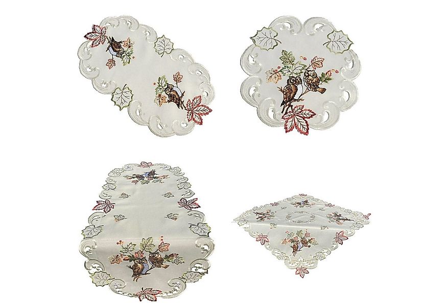 Westernlifestyle Tischdecke Eule beige Mitteldecke Deckchen günstig online kaufen