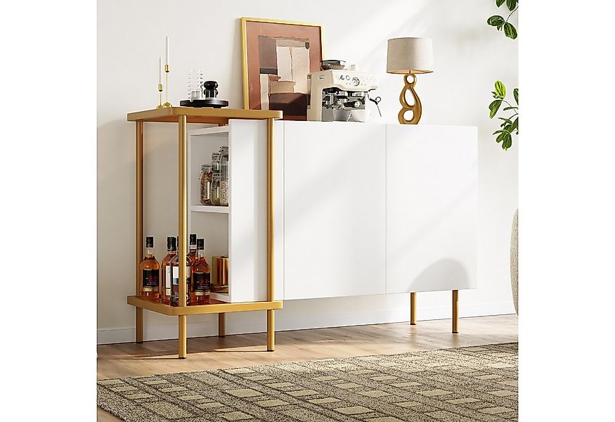 Flieks Sideboard mit 2 Türen, 2 offenen Fächern und verstellbaren Einlegebö günstig online kaufen