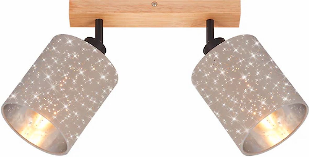 Briloner Leuchten Deckenspot »Spotleuchte, taupe, Holz, 2xE27 exkl.« günstig online kaufen