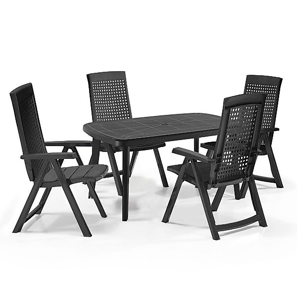 Shaf Garten-Essgruppe Milano 5-tlg. anthrazit, ohne günstig online kaufen