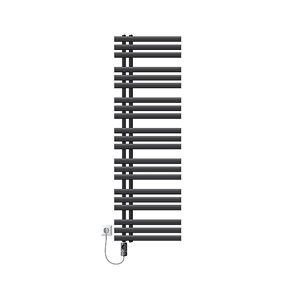 LuxeBath Badheizkörper Iron EM 500x1600mm Anthrazit mit Heizstab 900W Digit günstig online kaufen