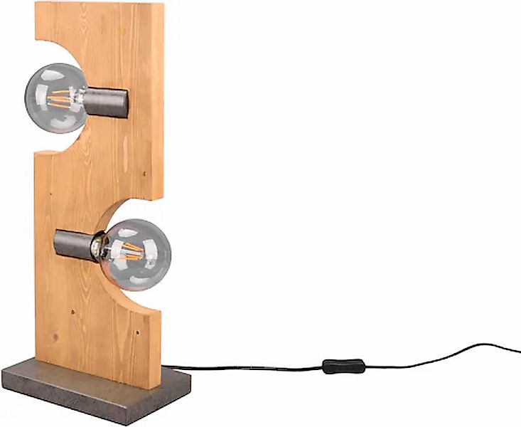 TRIO Leuchten Tischlampe »Tailor«, Holz naturbelassen, für Leuchtmittel 2 x günstig online kaufen