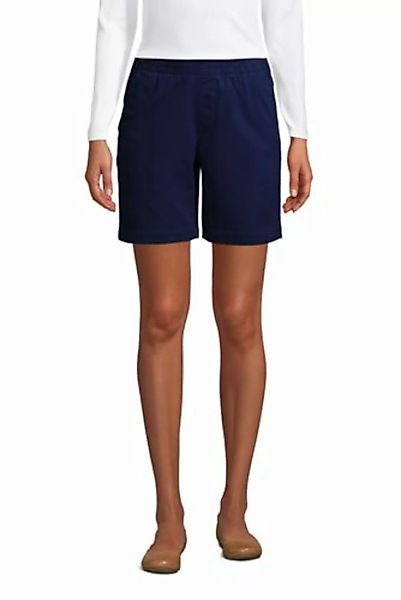 Chino-Shorts mit Dehnbund, 18 cm, Damen, Größe: XS Normal, Blau, Baumwoll-M günstig online kaufen