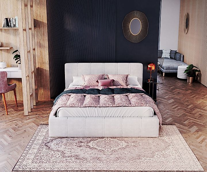 thematys Polsterbett Bett aus Velours Stauraumbett günstig online kaufen