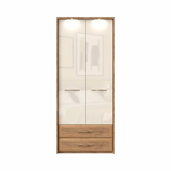 Home affaire Kleiderschrank "Gala, beige hochglänzend UV lackiert, kratzfes günstig online kaufen