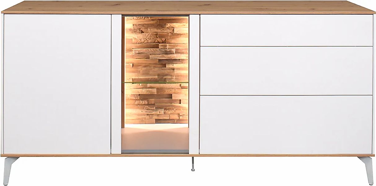 Mäusbacher Lowboard Faro Lowboard B 169 cm, inkl.Beleuchtung, Push to open, günstig online kaufen