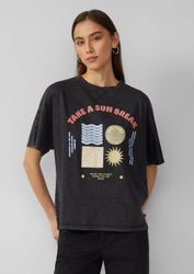QS Kurzarmshirt T-Shirt Gewaschenes T-Shirt mit günstig online kaufen
