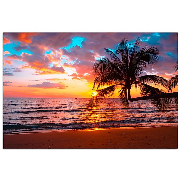 MuchoWow Poster Palme - Sonnenuntergang - günstig online kaufen