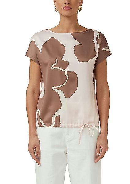 s.Oliver BLACK LABEL Kurzarmshirt mit floralem Muster günstig online kaufen