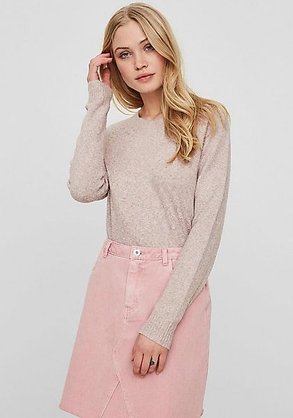 Vero Moda Rundhalspullover "VMDOFFY" in melierter Optik günstig online kaufen