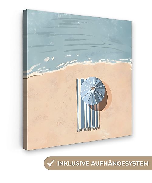 OneMillionCanvasses® Leinwandbild Strandtuch - Streifen - günstig online kaufen