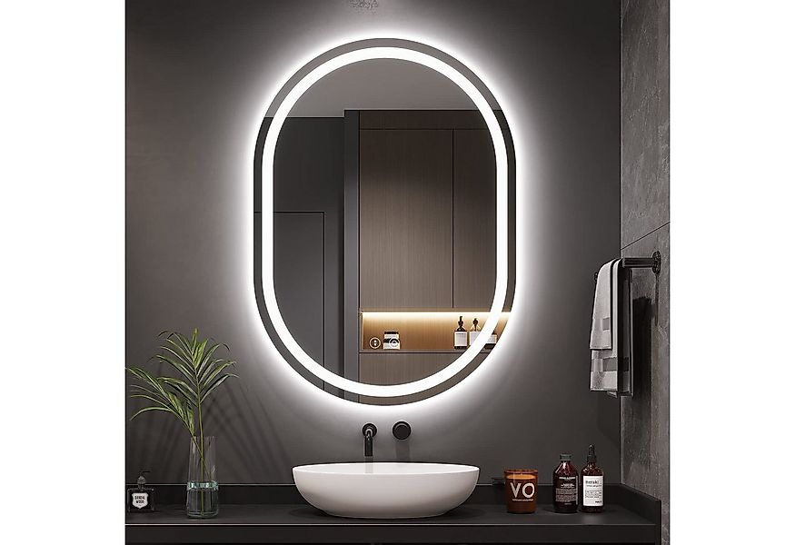 Dripex Badspiegel LED Oval Spiegel, Beschlagfrei Badezimmerspiegel, Wandspi günstig online kaufen