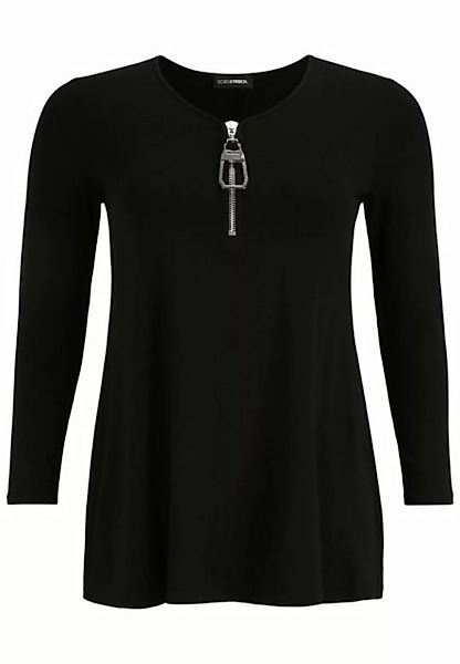Doris Streich Shirtbluse Long-Shirt mit dekorativem Reißverschluss günstig online kaufen