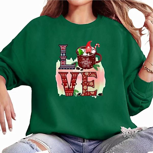 MC Star Sweatshirt Weihnachts-Sweatshirts für Damen, süßes Grafik-Langarmsh günstig online kaufen