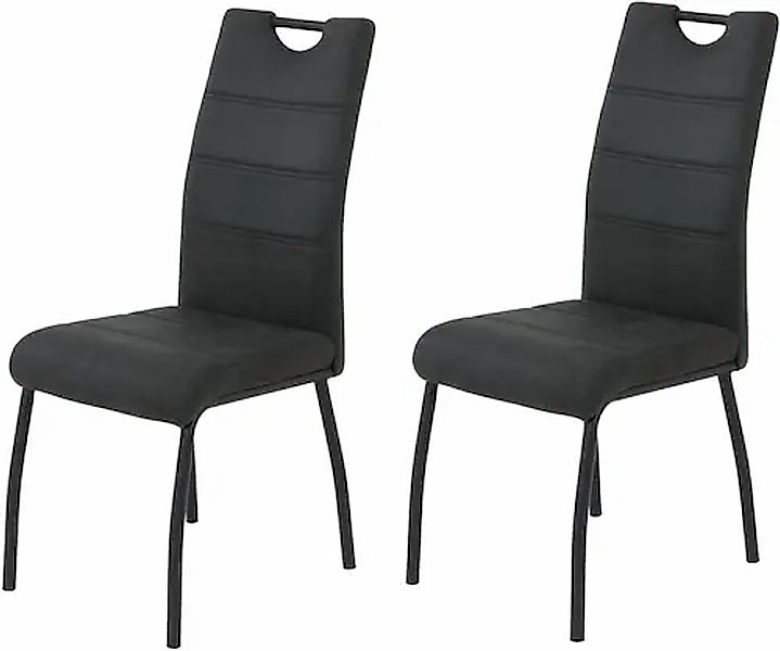 HELA 4-Fußstuhl »PETRA«, (Set), 2 St., Vierfußstuhl; Vintage Optik; mit Gri günstig online kaufen