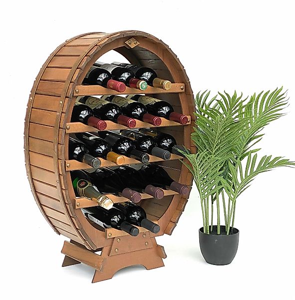 DanDiBo Weinregal Holz Weinfass für 18 günstig online kaufen