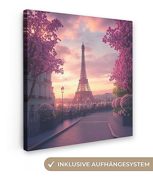 OneMillionCanvasses® Leinwandbild Eiffelturm - Paris - Rosa, Fotodruck (1 S günstig online kaufen