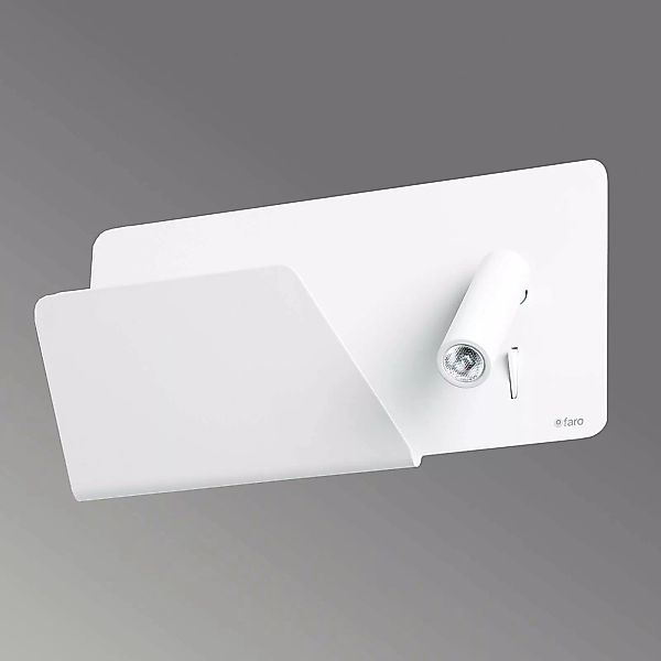 Suau - weiße LED-Wandleuchte mit Ablagefläche günstig online kaufen