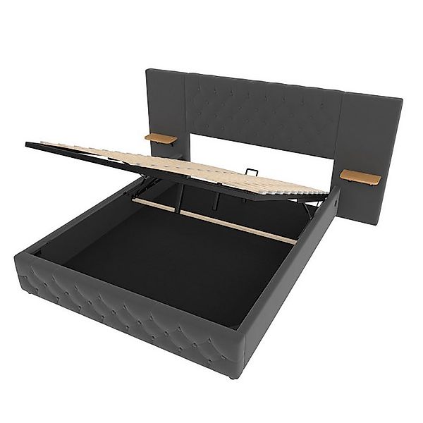 LVHOM Boxbett 140x200cm/160x200cm diamantgeprägtem Knopf Bettgestell, Samt, günstig online kaufen