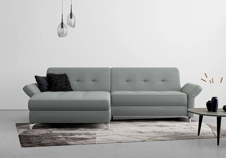 Home affaire Ecksofa "Maredo L-Form" Federkern, wahlweise auch mit Kopfteil günstig online kaufen