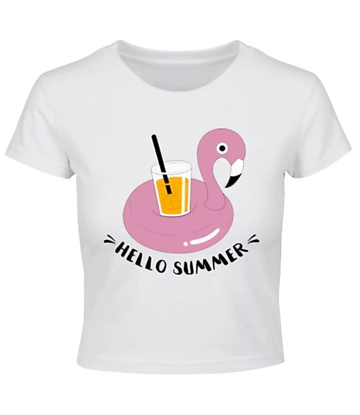 Hello Summer Flamingo · Crop T-Shirt günstig online kaufen
