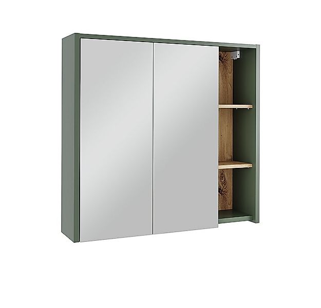 Vicco Badezimmerspiegelschrank Viola, Grün/Artisan, 80 x 75 cm mit offenen günstig online kaufen