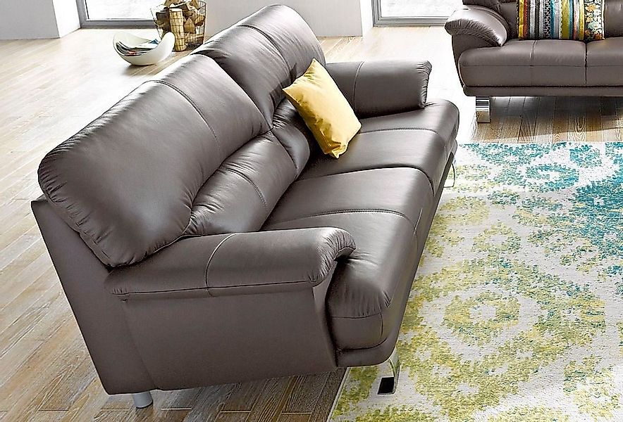 TRENDMANUFAKTUR 3-Sitzer "Cecilia, in italienischem Design, bequem" mit Chr günstig online kaufen