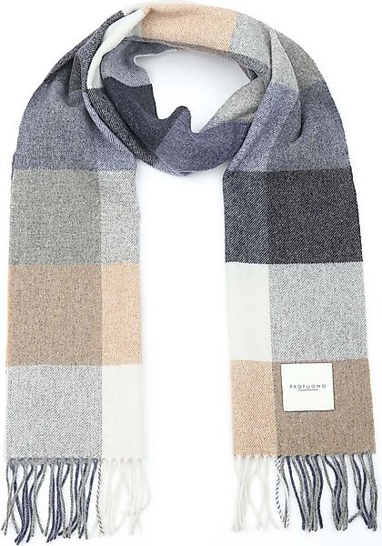 Profuomo Schal Wolle Karo blau - günstig online kaufen