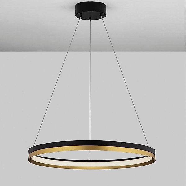 LED Pendelleuchte Cantria in Schwarz und Gold 33W 4580lm günstig online kaufen