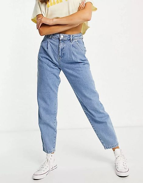 Miss Selfridge – Jeans in Blau mit Beinschnitt in O-Form günstig online kaufen