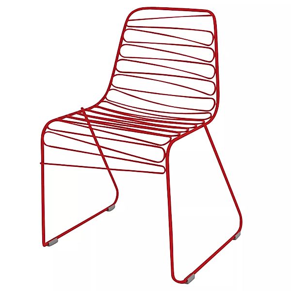 Magis - Flux Stuhl - rot/lackiert/BxHxT 54.5x78x51cm günstig online kaufen