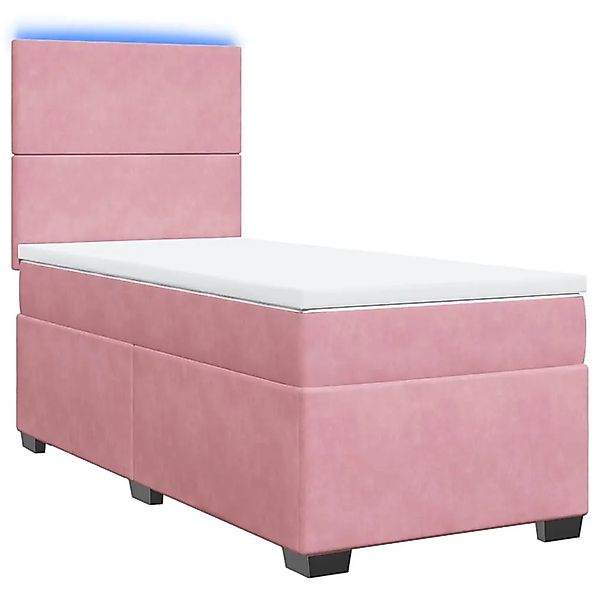 vidaXL Boxspringbett mit Matratze Rosa 90x190 cm Samt 3293085 günstig online kaufen