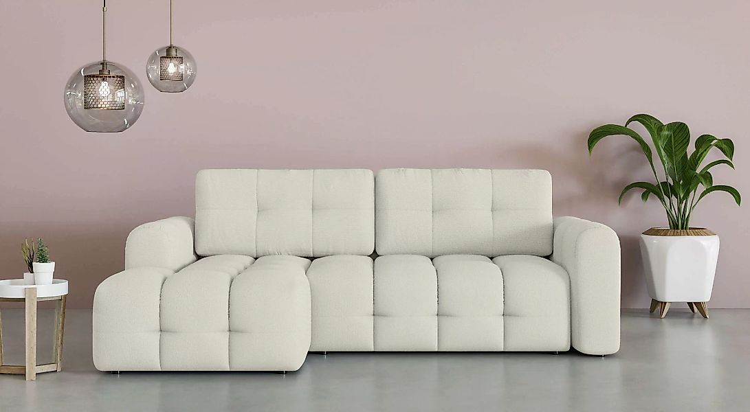 INOSIGN Ecksofa "Manilla, wahlweise mit Bettfunktion, B/T/H 265/170/91 cm", günstig online kaufen