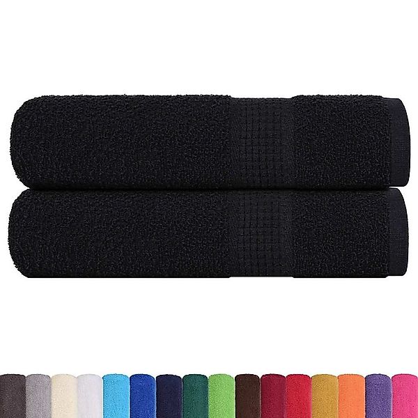 vidaXL Handtuch Duschtücher 2 Stk. Schwarz günstig online kaufen