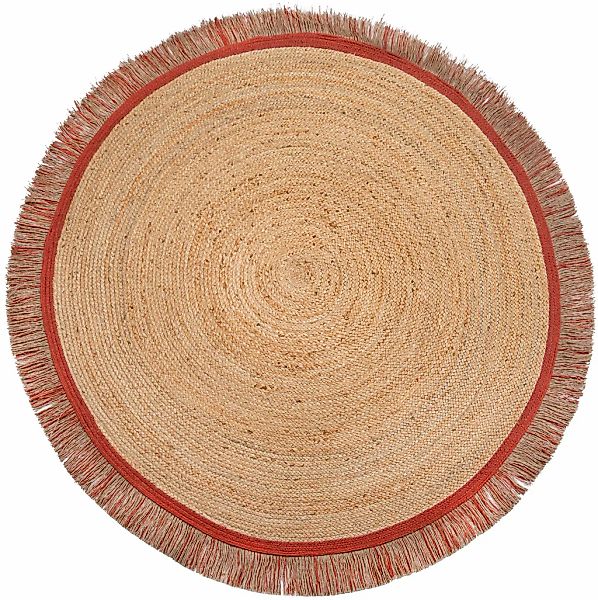 FLAIR RUGS Teppich »KAHANA«, rund, 2 mm Höhe, Handgemacht günstig online kaufen