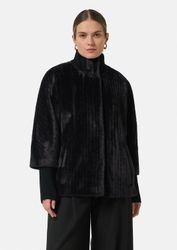 comma Funktionsjacke Outdoor-Jacke Cape aus Teddyplüsch günstig online kaufen