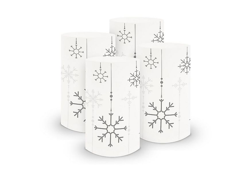 itenga Windlicht itenga 6x Windlicht klein Schneeflocken für Weihnachten Wi günstig online kaufen