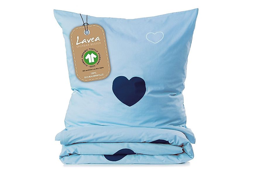 Lavea Kinderbettwäsche Bettwäsche Kinder Herzen Set, 100% Baumwolle, 2 teil günstig online kaufen