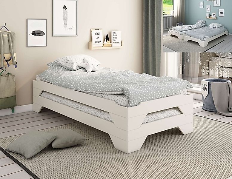 Home affaire Massivholzbett »Melwine, Stapelbett, 2 Betten auch nebeneinand günstig online kaufen