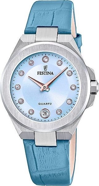 Festina Quarzuhr Mademoiselle F20701/3, Armbanduhr, Damenuhr, Lederarmband, günstig online kaufen