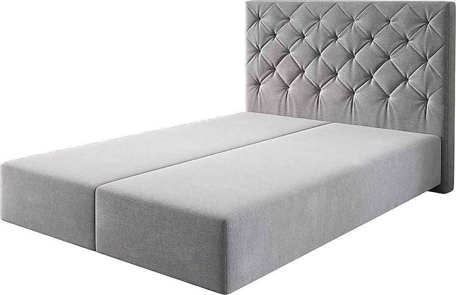 DELIFE Bettgestell Dream-Great, Mikrofaser Grau 140x200 günstig online kaufen